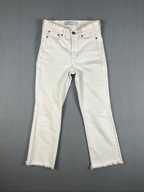 AYR White The Bomb Pop Jeans with raw hem
Size: 26s